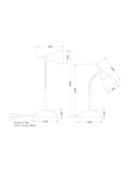 Contact Touch Desk Lamp,Chrome