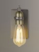 Bistro Bulb Wall Light, Antique Brass