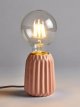 Ceramic Bulbholder Table Lamp,Pale Pink
