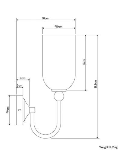 Chalice Wall Light, Warm Brushed Brass
